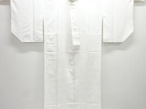 紗綾型に草花模様織り出し単衣長襦袢